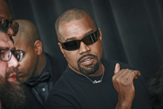 Kanye West on the red carpet at the Grammy Awards