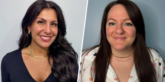 Commerce producers Alexa Arent and Checka Ciammaichelli wear the affordable necklace stack.