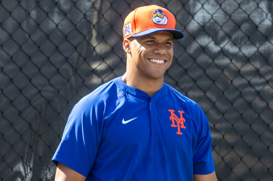 New York Mets' Juan Soto During Spring Training mets uniform