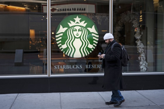 A Starbucks coffee shop in New York.