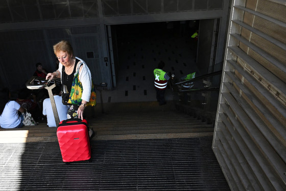Image: chile energy blackout power outage subway train transportation public