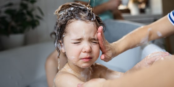 Kids should only wash their hair two to three times a week