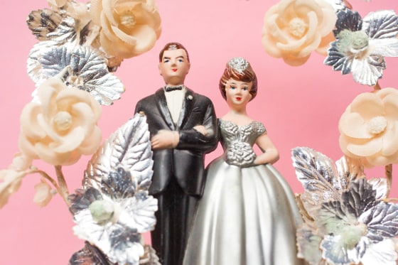 Vintage wedding cake topper