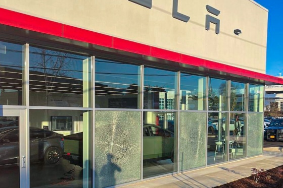 Shots Fired Tesla Showroom.