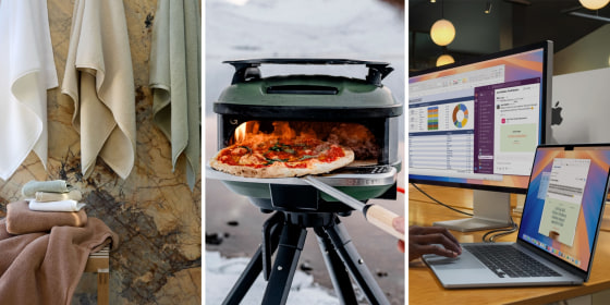 Some of our favorite new releases this month include Parachute’s Organic Plush Bath Collection, Gonzey’s portable pizza oven and Apple’s MacBook Air (M4).