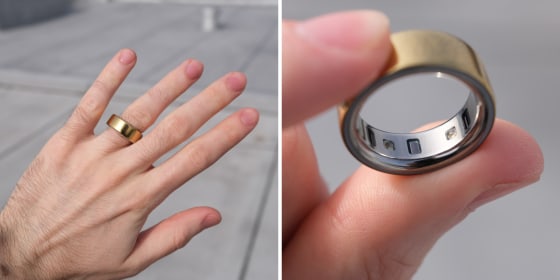 The Oura Ring 4 has a sleek design with no sensor bumps on the interior of the ring.