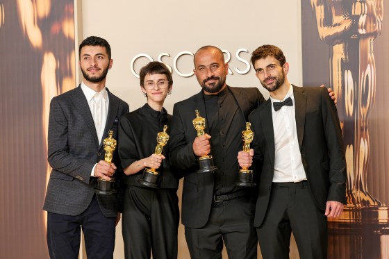 Basel Adra, Rachel Szor, Hamdan Ballal and Yuval Abraham.