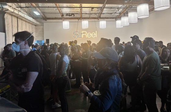 At least 1,000 people streamed into SirReel Studios in Sun Valley to chant and rally for Los Angeles’ dwindling film industry.