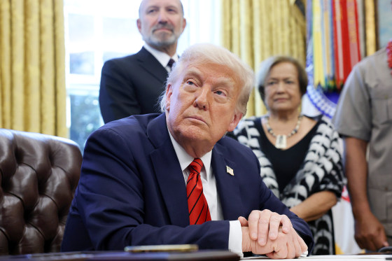 Image: President Trump Signs Executive Orders In The Oval Office