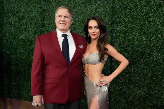 Bill Belichick and girlfriend Jordon Hudson on the red carpet