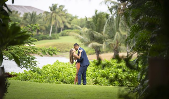 Juliana Pasquarosa and Grant Ellis in the season finale of "The Bachelor"