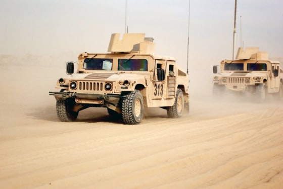Humvee army combat desert sand