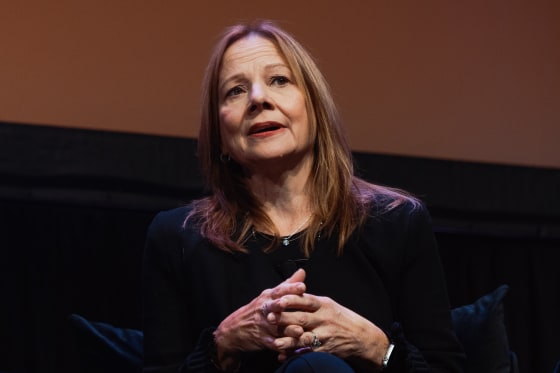 Mary Barra. speaking at an event in 2023.