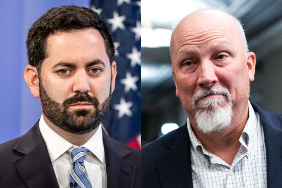 A split composite image of Mike Lawler, left, and Chip Roy