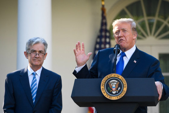 Jerome Powell and Donald Trump.