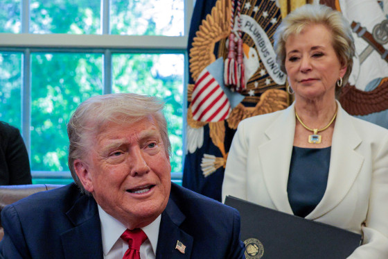 Donald Trump and Linda McMahon.