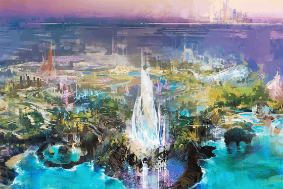 An artist's rendering of the new Walt Disney Yas Island theme park in Abu Dhabi. 