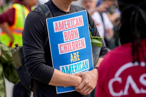 Birthright citizenship protest.