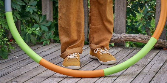 Weighted hula hoops tend to weigh between one and five pounds and can help you build up your core muscles, according to experts.