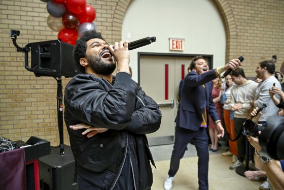 Jimmy Fallon and The Weeknd.