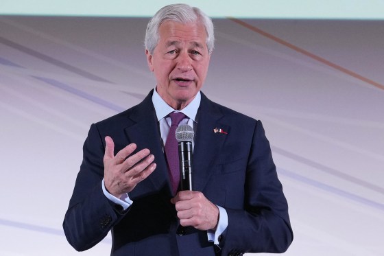 JPMorgan Chase CEO Jamie Dimon speaks at the Global Markets Conference in Paris on May 15, 2025.