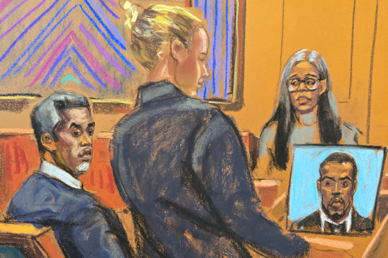 Sean "Diddy" Combs attends trial in New York federal court.