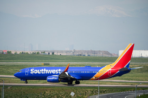 A Southwest Airlines plane on the tarmac