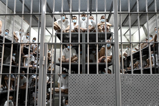 Inmates in their cell