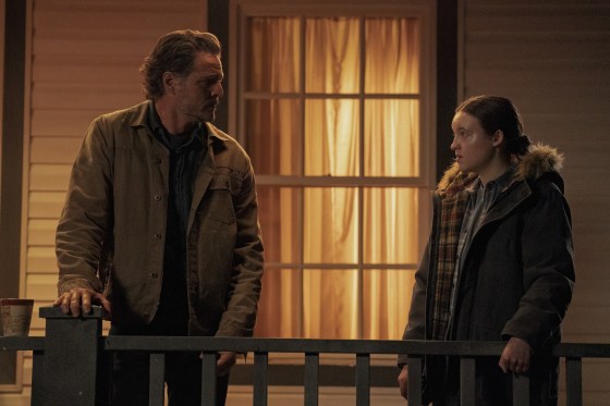 Pedro Pascal and Bella Ramsey in "The Last of Us" Season 2, Episode 6.