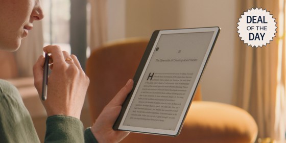 The Amazon Kindle Scribe comes with a stylus, which you can use to write in books or take notes.