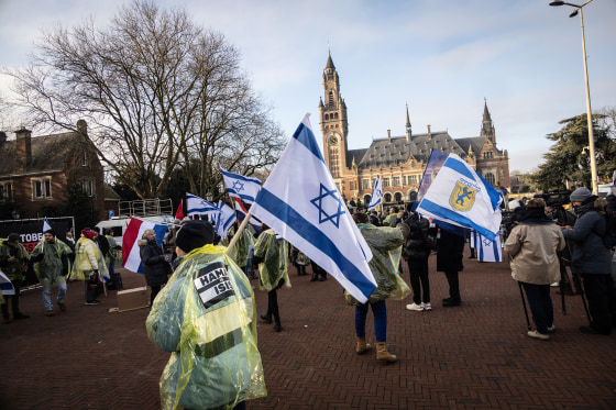 Protesters Rally Outside Court Hearing On Gaza Genocide Case