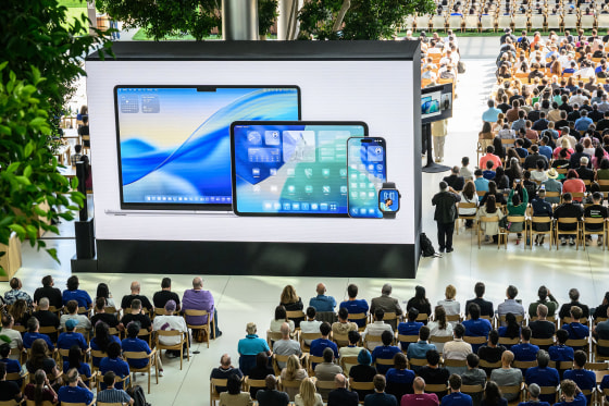 Image: Apple announces a new design language for its operating systems called "Liquid Glass" during the annual Apple "Worldwide Developers Conference"