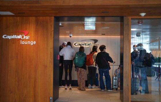 The Capital One lounge at Dulles Airport in Reston, Va., in 2024. 