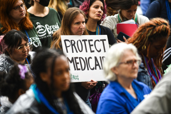 People protest the upcoming Medicaid cuts 