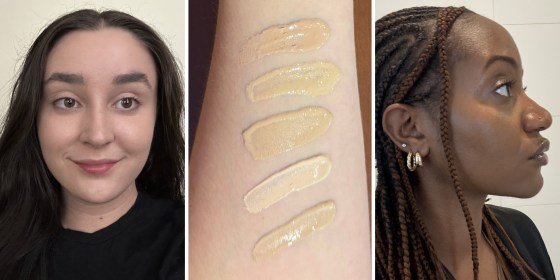 Avoid foundations with heavy and occlusive ingredients like coconut oil, lanolin and cocoa butter if you have acne-prone skin.
