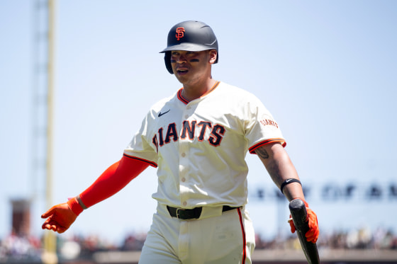 Rafael Devers hits his first Giants home run against the Red Sox ...
