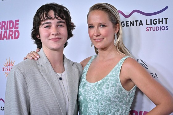 Jade Whipkey, left, and Anna Camp attend the "Bride Hard" premiere in Los Angeles on June 18, 2025.