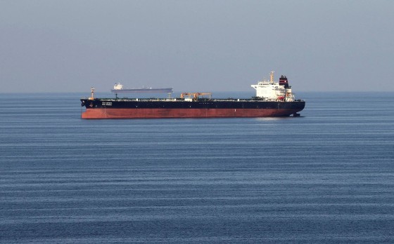 Oil tankers pass through the Strait of Hormuz in 2018.
