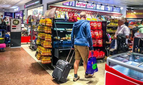 Convenience store at an airport.