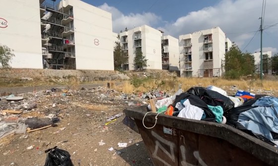 Un complejo habitacional tomado por los grupos delictivos en León, Guanajuato.