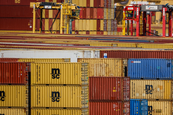 Containers at the harbor of Bremerhaven, in northern Germany, last month.