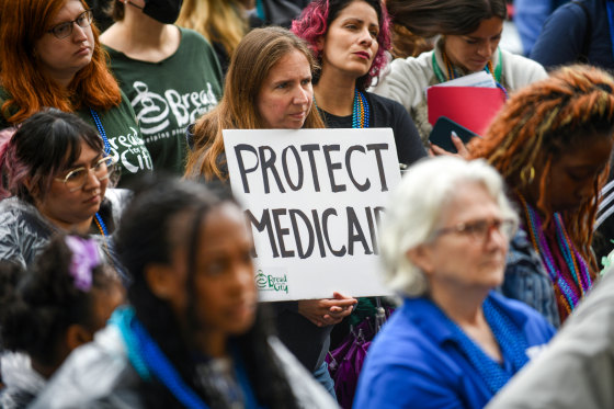 Medicaid protest.