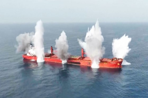 Yemen's Houthi rebels release video of their deadly attack on cargo ship in Red Sea