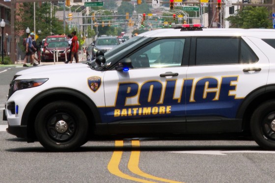 A Baltimore Police vehicle