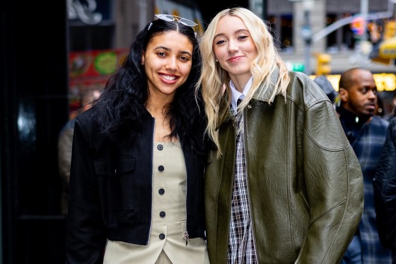 Azzi Fudd and Paige Bueckers in New York for an appearance on "Good Morning America" on April 16, 2025.