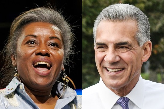 Side by side of Winsome Earle-Sears and Jack Ciattarelli