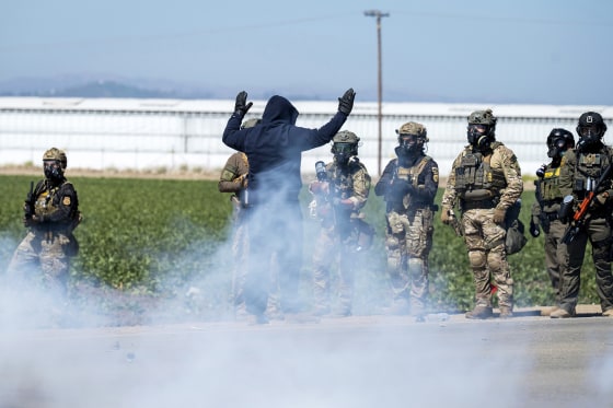 Immigration Raids California Farm tear gas protest