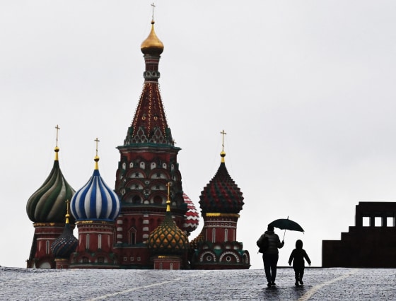 Red Square and St. Basil's Cathedral in Moscow.