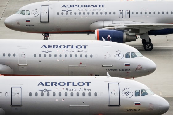 Aeroflot Russian Airlines Airbus A320 civil jet aircrafts at