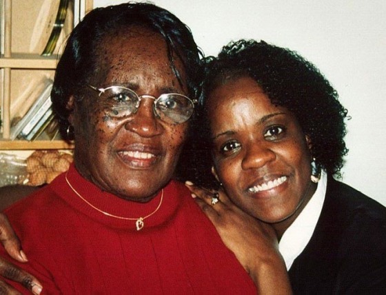 Phyllis Jones with her mother, Rebecca Finley.